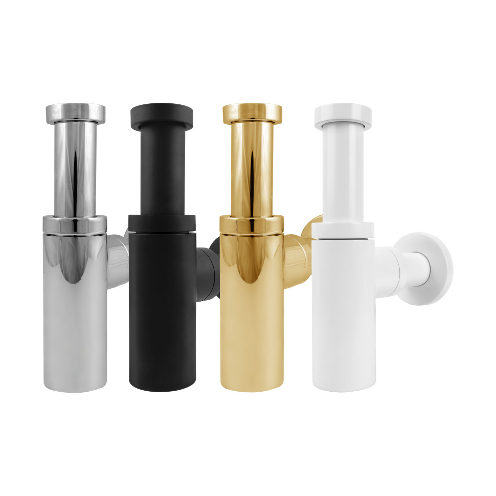 Syfony umywalkowe Instadrain Chrom, Czarny, Złoty, Biały