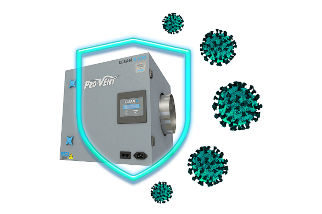 Dezaktywacja koronawirusa w elektrycznym oczyszczaczu powietrza PRO-VENT CLEAN R