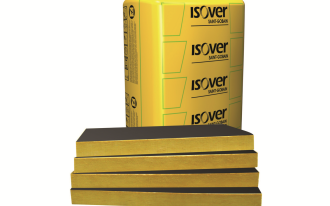 Isover Super-Vent Ultra - płyta z wełny mineralnej szklanej pokryta mocnym czarnym welonem