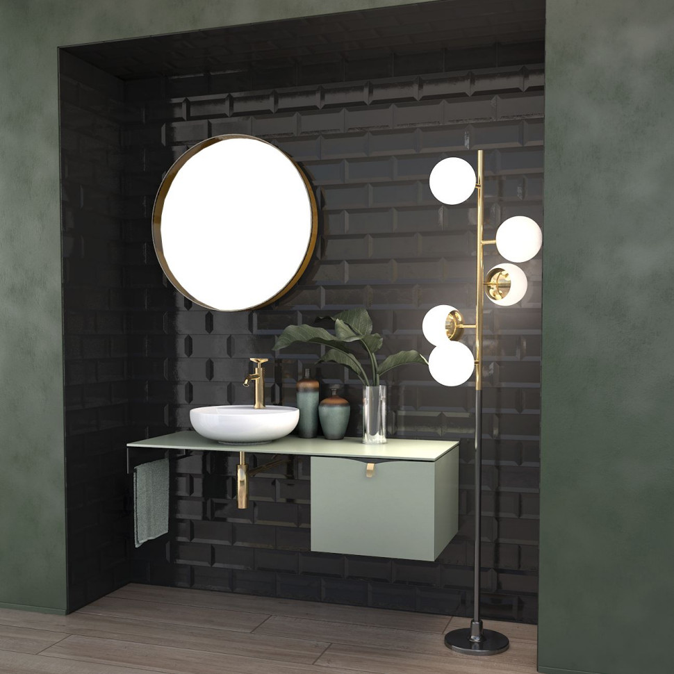 Aranżacja łazienki w kolorze butelkowej zieleni