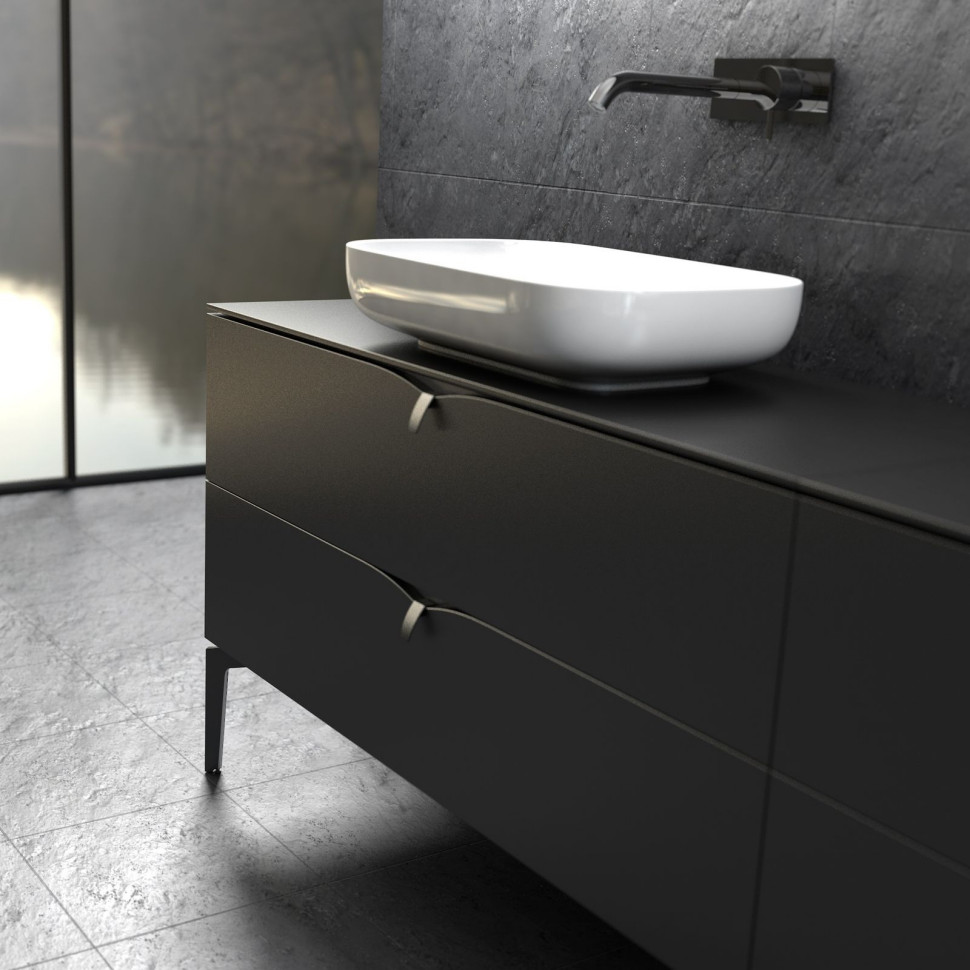 Ciemna szafka pod umywalkę