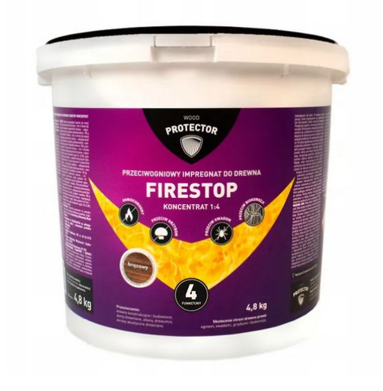 Środek antyogniowy do drewna 4 kolory DEKSPOL 4,8 kg