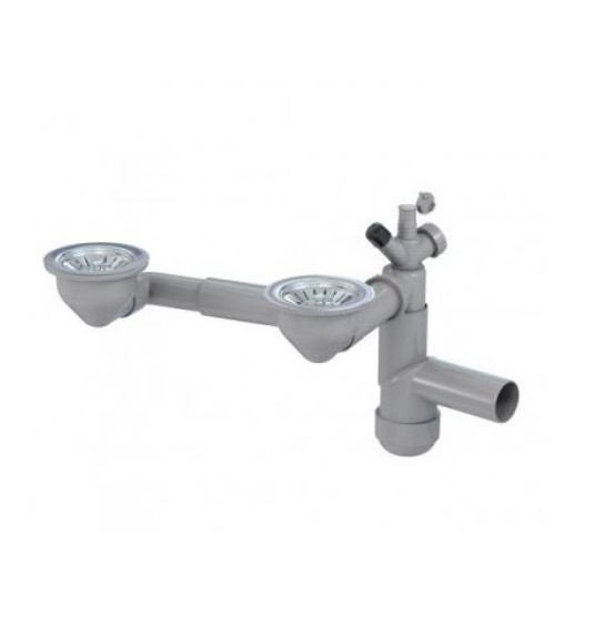 Prevex syfon Flexloc zlewozmywakowy butelkowy podwójny 2316002