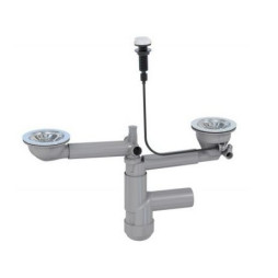 Prevex syfon Flexloc zlewozmywakowy butelkowy podwójny FL2-R9NNA-01PL