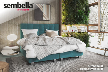 Sembella - łóżko kontynentalne z zagłówkiem Smile