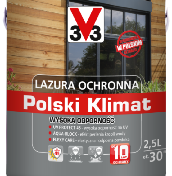 Lazura ochronna Polski Klimat Wysoka Odporność UV Protect 45