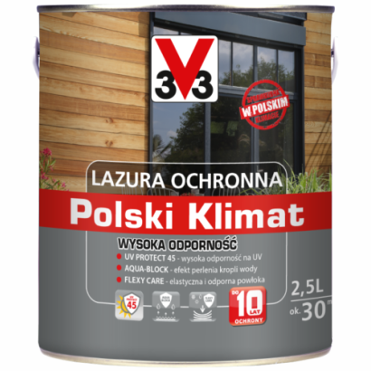 Lazura ochronna Polski Klimat Wysoka Odporność UV Protect 45