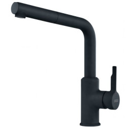 Bateria zlewozmywakowa Urban z wyciąganą wylewką, czarny mat