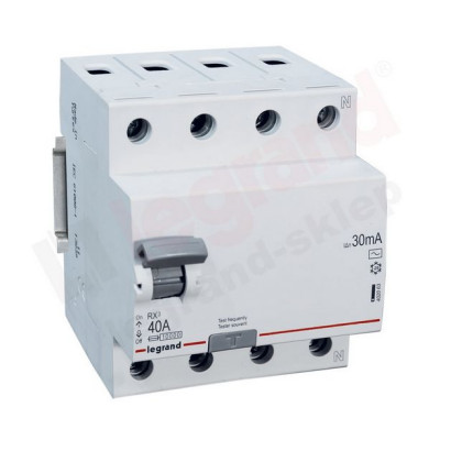 Wyłącznik różnicowoprądowy RX3 40A 30mA AC 4P