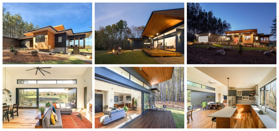 Otoczenie i wnętrza amerykańskiej Rezydencji Baboolal w Chapel Hill. fot. AWILUX