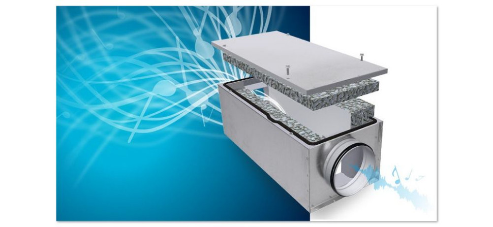 Efektywny okrągły tłumik do niskiej zabudowy KVDPX firmy Lindab