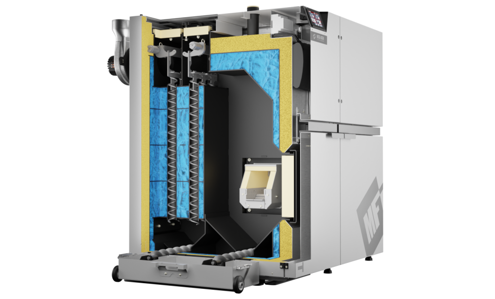 Kocioł GRAND PELLET - przekrój