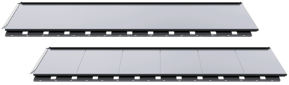 Wybór jednego z dwóch wariantów wykończenia płaskiej blachodachówki Ruukki Hyygge