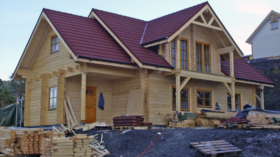 Dom wybudowany w technologii drewnianej