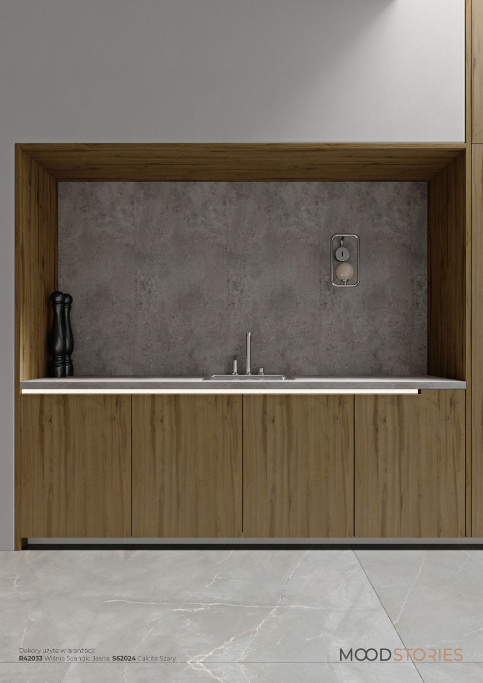 Blat kuchenny w odcieniu Wiśnia Scandic Jasna (R42033)