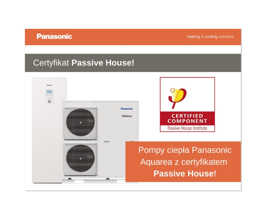 Panasonic jedyną firmą z certyfikatem Passive House Institute w segmencie pomp ciepła powietrze-woda
