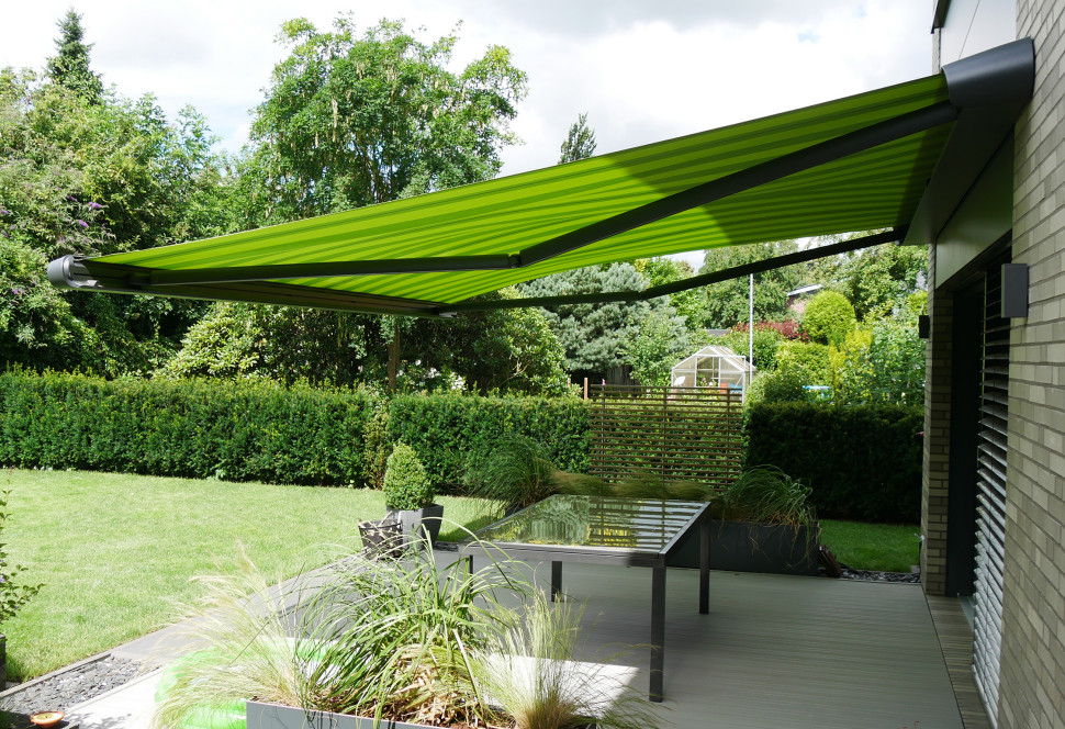 30 metrów kwadratowych cienia za sprawa markizy MX-1 compact. markilux