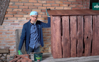 Drewniana osłona na segregowane odpady (osłona na śmietnik)