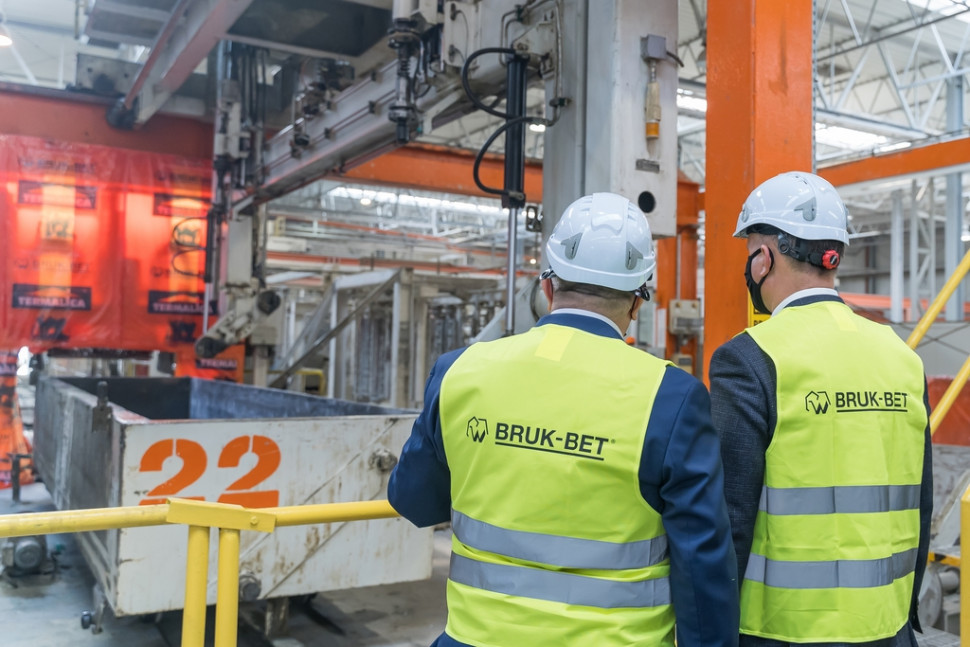 Andrzej Duda w zakładzie produkcyjnym BRUK-BET