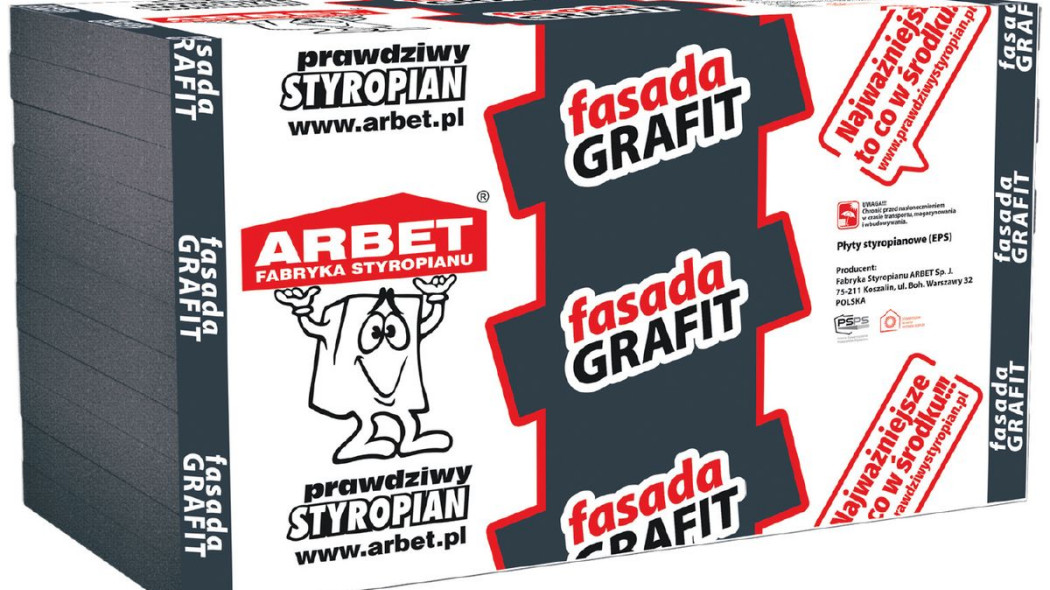 Płyty styropianowe Fasada GRAFIT od Arbet