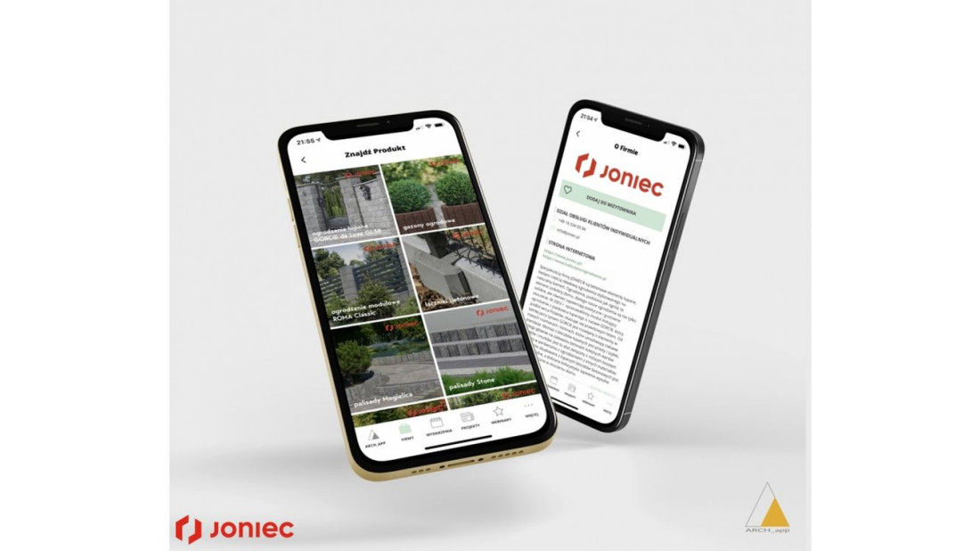 Firma JONIEC® została dodana do aplikacji ARCH_app