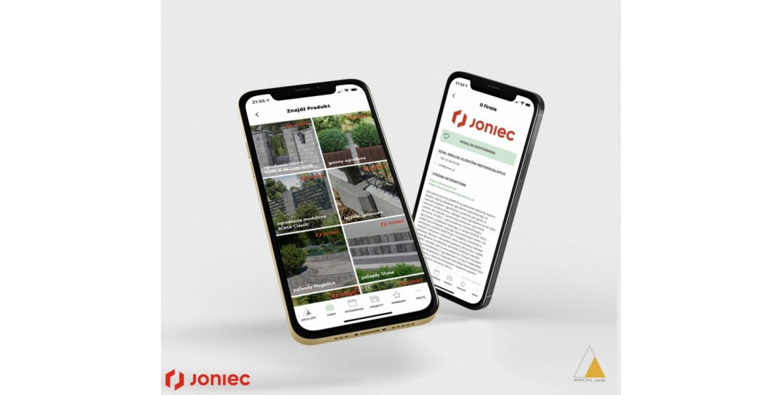 Firma JONIEC® została dodana do aplikacji ARCH_app