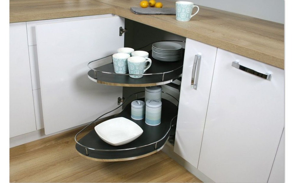 Wysuwane półki z płyty meblowej Corner Optima