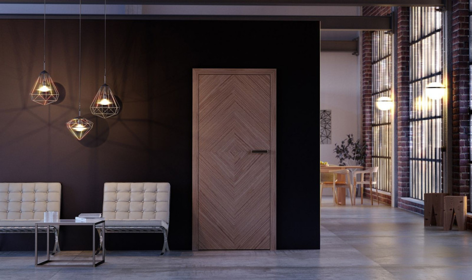 Drzwi wewnętrzne Foresta na bazie litego drewna, pokryte fornirem i lakierem ekologicznym
