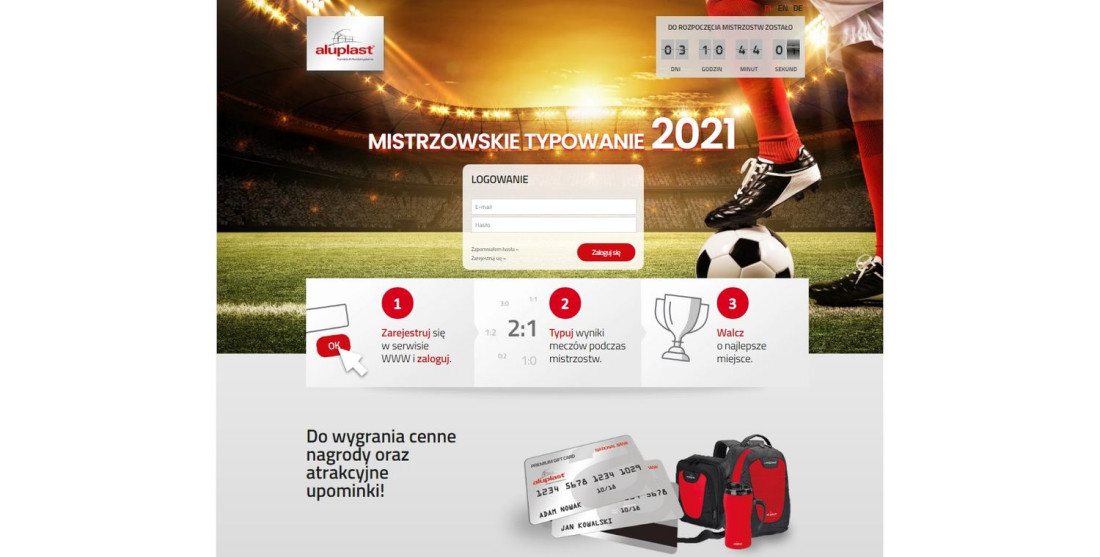 Mistrzowskie Typowanie Aluplast 2021 - piłkarski konkurs z nagrodami