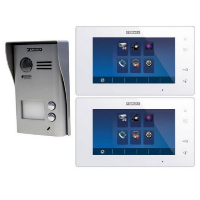 Dwurodzinny zestaw wideodomofonowy 2-żyłowy Fermax 1402 WAY KIT