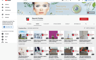 Nowe filmy Baumit Polska na kanale YouTube