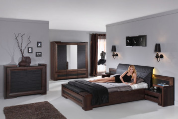 Sypialnia Corino w kolorach orzecha i dębu