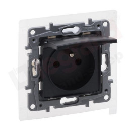 NILOE-SELECTION Gniazdo z klapką 2P+Z IP44 ANTRACYT (762237)