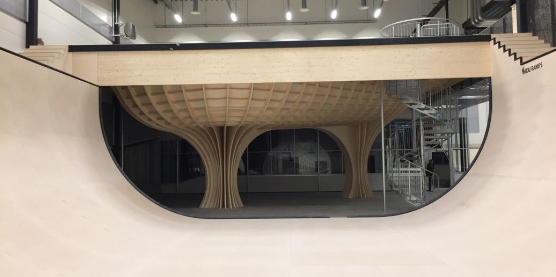 Skatepark w Oslo. Unikalny projekt konstrukcji z drewna gięto-klejonego Jagram-Pro