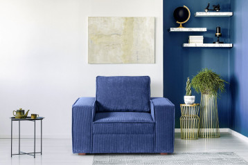 Sztruksowy fotel Tulpaner