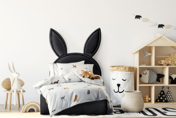 Welurowe łóżko dziecięce Lilja