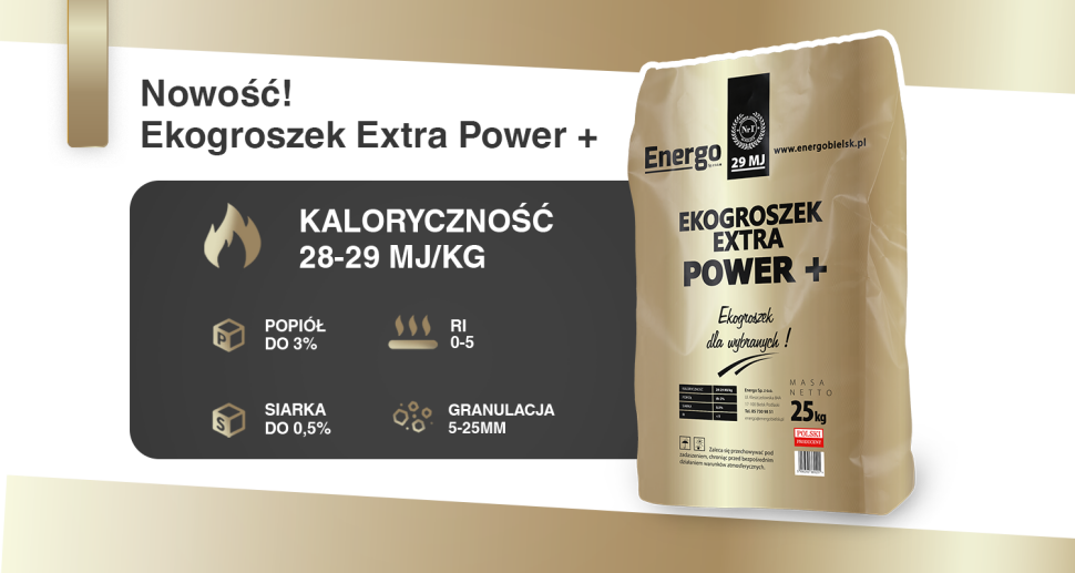 Ekogroszek Extra Power +: Kaloryczność i spalanie
