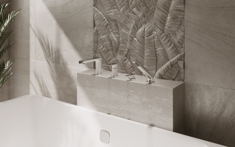 FERRO, Adore White Chrome bateria wannowa wielootworowa