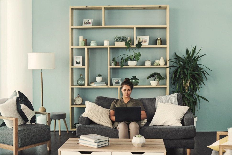 Ściany w odcieniu H441 Tikkurila Optiva Nature 5