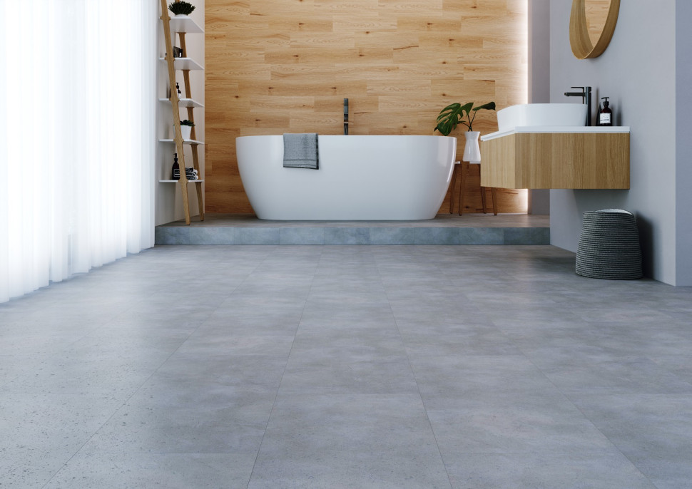 Panele winylowe Afirmax Stone w betonowym odcieniu jasny ALPI