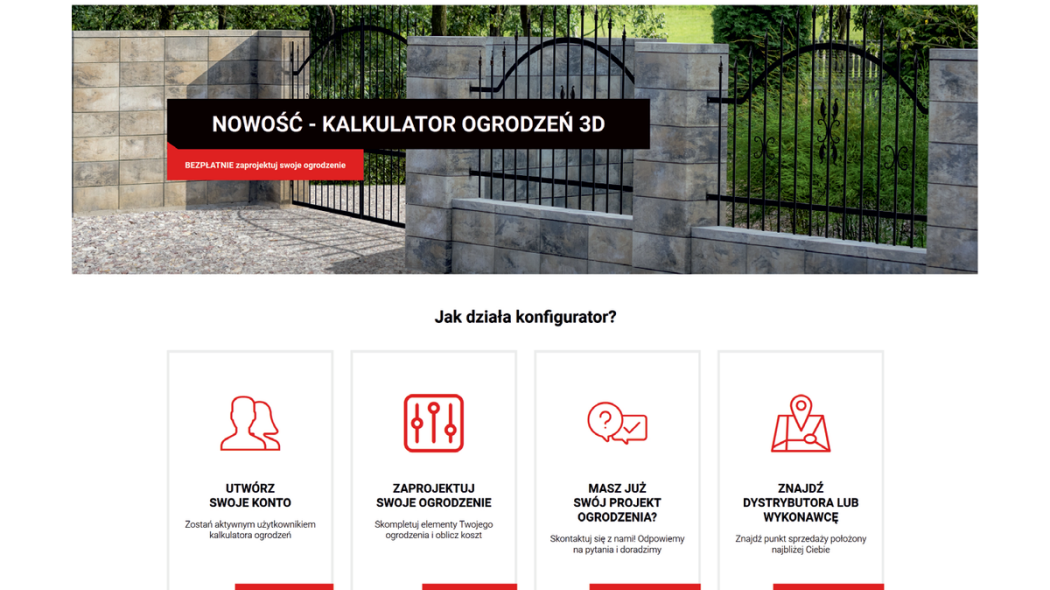 Kalkulator ogrodzeń 3D firmy JONIEC®