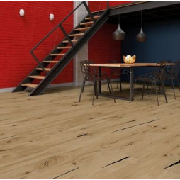 EVOLUTION Dąb Earthquake 1R - ale w wersji - LAKIER MAT SZCZOTKOWANY 2mV 2G; gr.14 mm, dł.1,1 m -klasa 1 -21K02