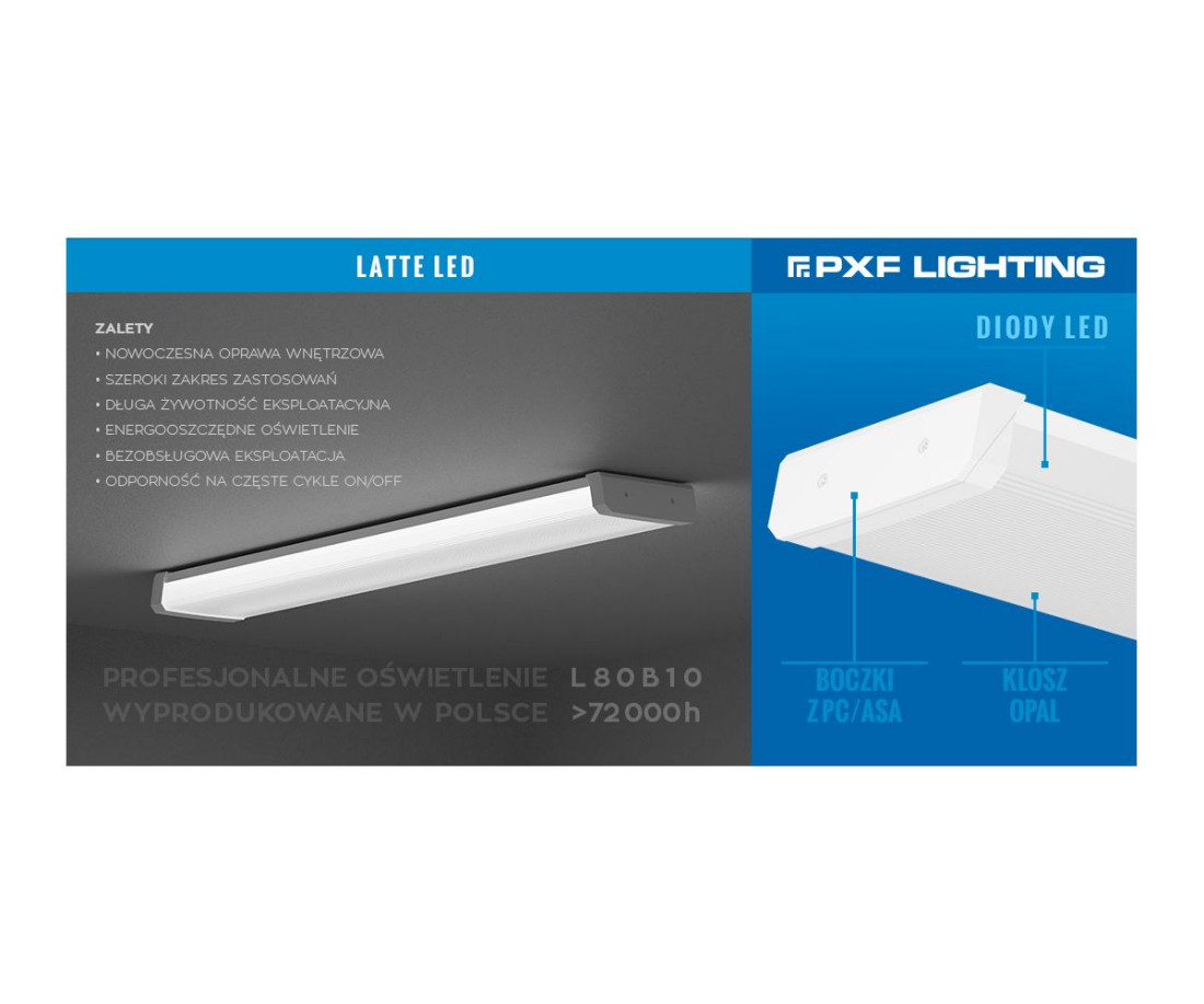 LATTE LED - nowoczesna oprawa oświetlenia ogólnego