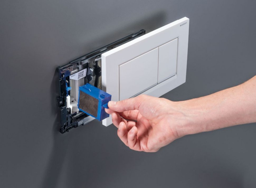 Geberit Duofresh - moduł, odciągający zanieczyszczone powietrze bezpośrednio z miski WC