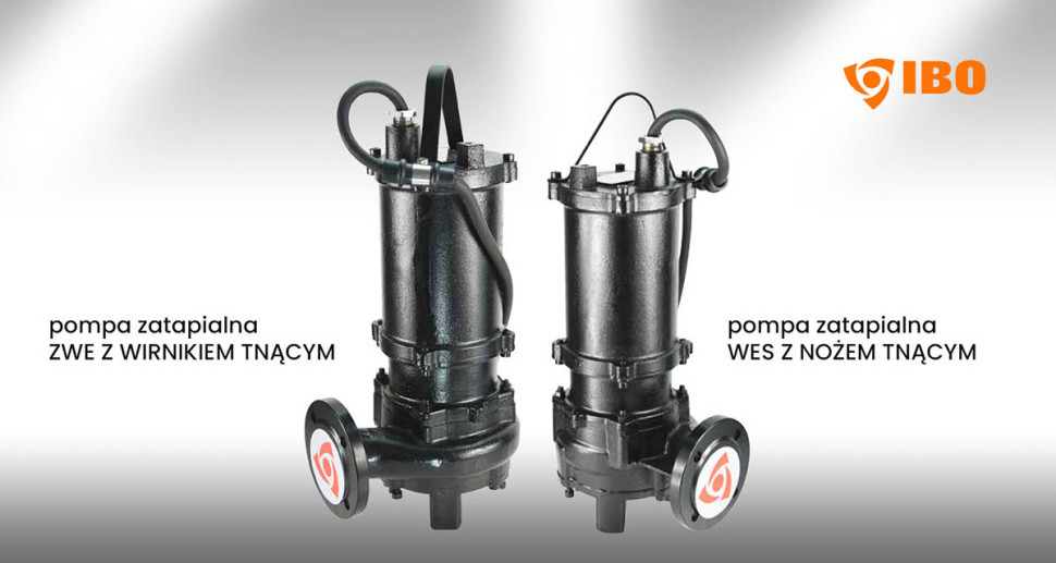 Pompy zatapialne do ścieków ZWE i WES marki IBO. fot. Dambat