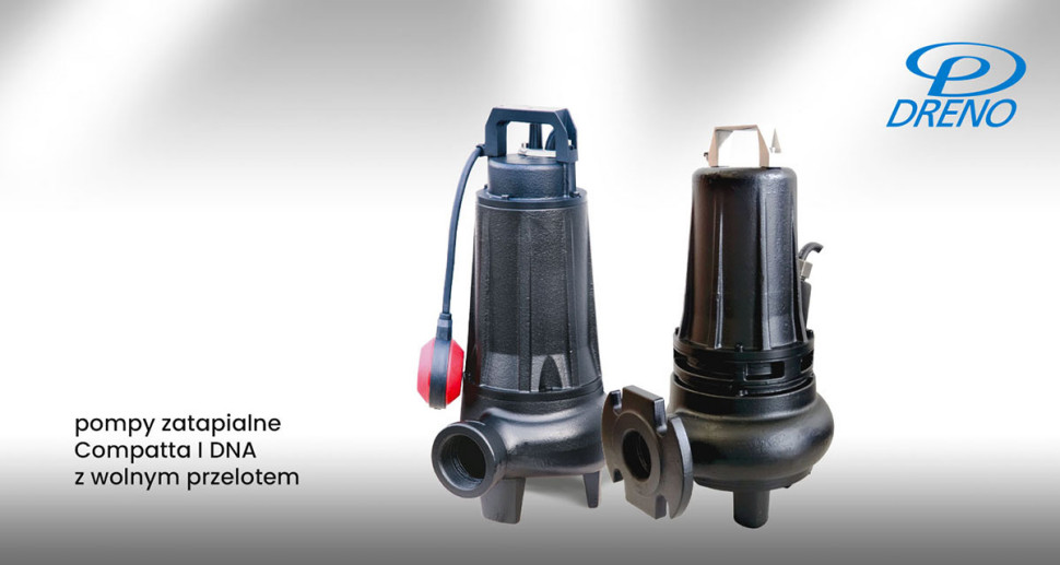 Pompy zatapialne Compatta I DNA z wolnym przelotem marki DRENO. fot. Dambat
