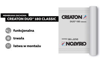 Uniwersalna i wytrzymała membrana CREATON DUO 180 Classic