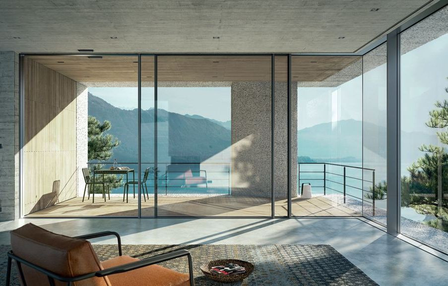 Duże przeszklenie aluminiowe