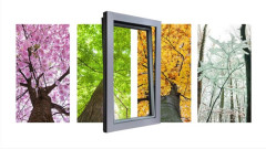 Okno drewniano-aluminiowe Flush