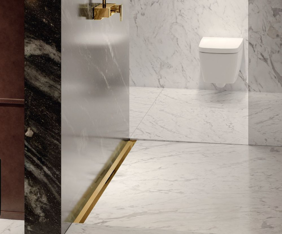 Prysznicowy odpływ liniowy TECEDRAINPROFILE Z POWŁOKĄ PVD